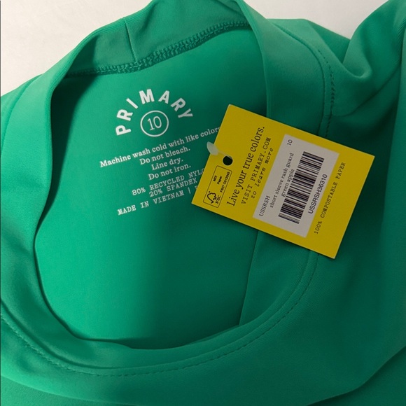 Primary Green Rash Guard - size 10 - Picture 4 of 4